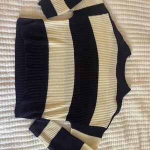 Striped Black and Cream Sweater